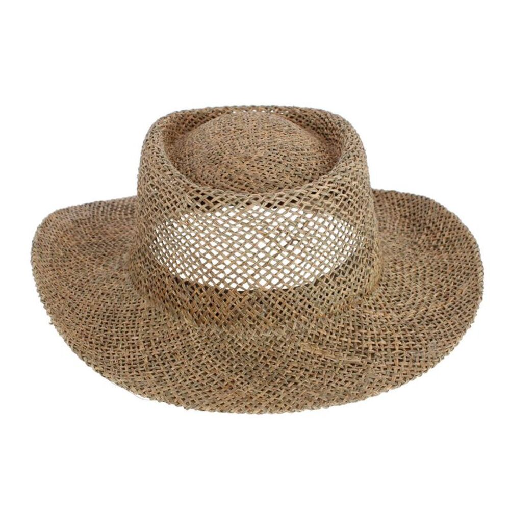 CTM Unisex Twisted Straw Gambler Hat